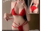 挑発レッド・ギリギリレースビキニ